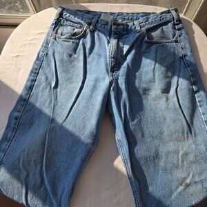 Carhartt Relaxed Fit Tapered Mens Jeans B17-STW Leather Patch Size 36 X 30